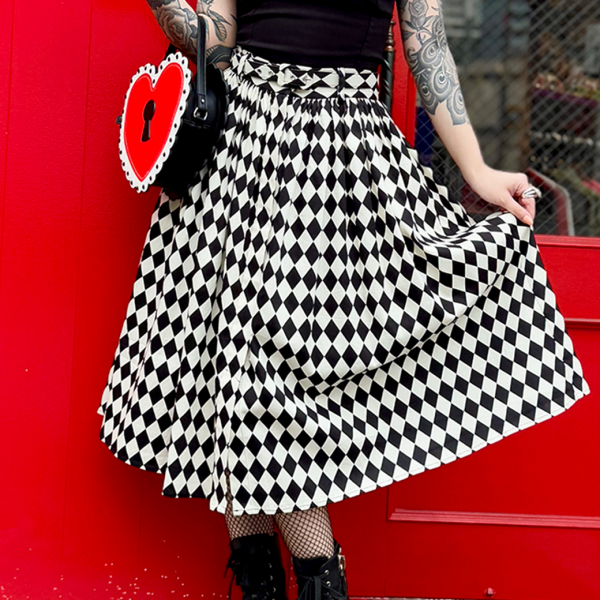BANNEDMILLIE HARLQUIN SWING SKIRT