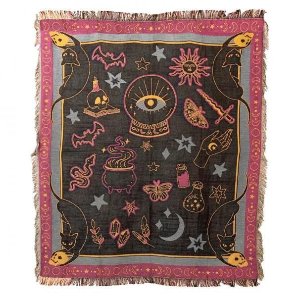 <img class='new_mark_img1' src='https://img.shop-pro.jp/img/new/icons1.gif' style='border:none;display:inline;margin:0px;padding:0px;width:auto;' />Unique VintageMystical Icons Fringe Blanket