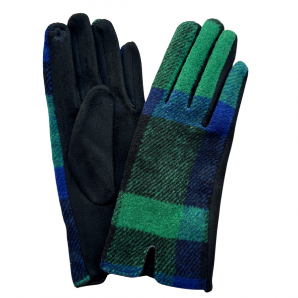 <img class='new_mark_img1' src='https://img.shop-pro.jp/img/new/icons1.gif' style='border:none;display:inline;margin:0px;padding:0px;width:auto;' />VALLERY'S SELECTPlaid Gloves -Green