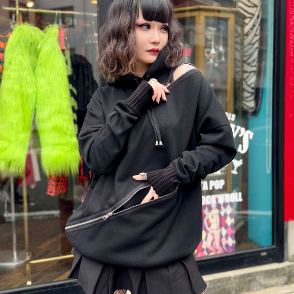 JAWBREAKERZip Front Oversized Hoodie