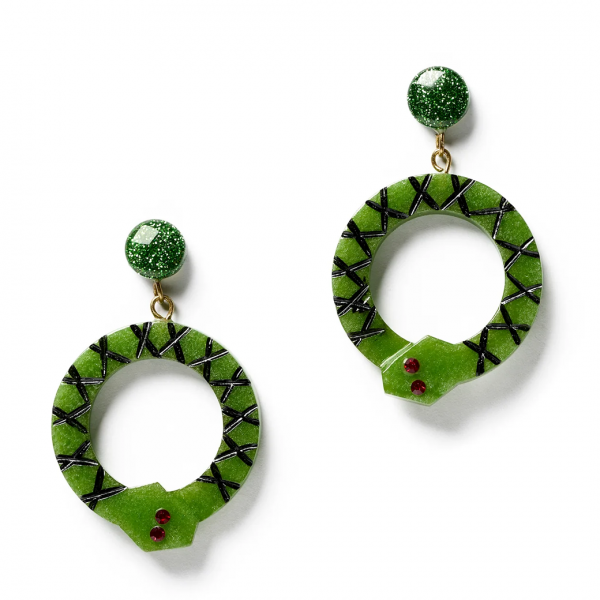<img class='new_mark_img1' src='https://img.shop-pro.jp/img/new/icons1.gif' style='border:none;display:inline;margin:0px;padding:0px;width:auto;' /> SplendetteSlither Drop Hoop Earrings