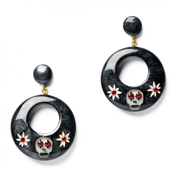 <img class='new_mark_img1' src='https://img.shop-pro.jp/img/new/icons1.gif' style='border:none;display:inline;margin:0px;padding:0px;width:auto;' /> SplendetteBones Drop Hoop Earrings