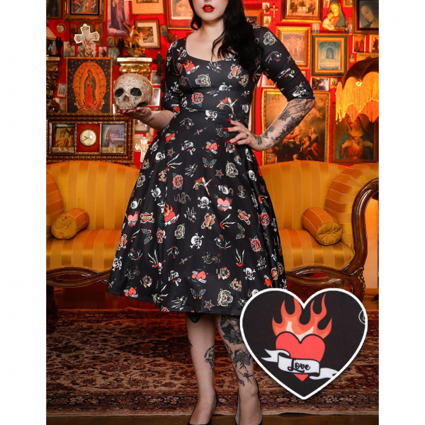 <img class='new_mark_img1' src='https://img.shop-pro.jp/img/new/icons1.gif' style='border:none;display:inline;margin:0px;padding:0px;width:auto;' />DOLLY and DOTTYScarlette Dress -Old School Tattoo