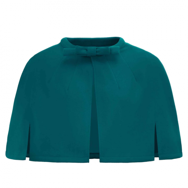 DOLLY and DOTTYSabrina Glamorous 50s Style Cape Shrug - Dark Green 