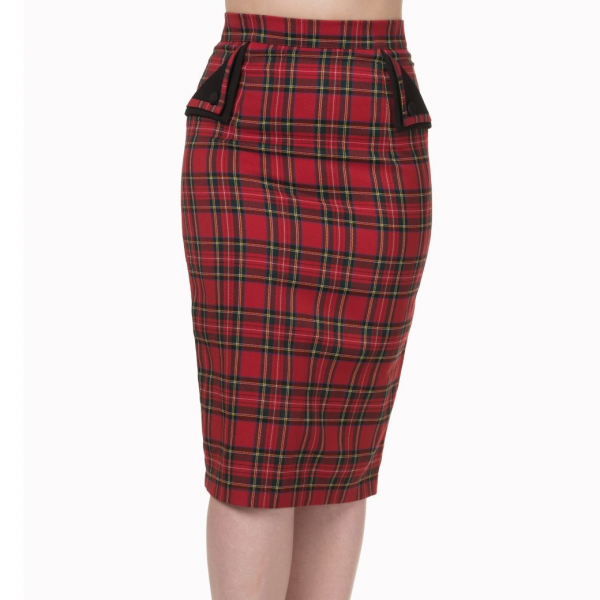 <img class='new_mark_img1' src='https://img.shop-pro.jp/img/new/icons1.gif' style='border:none;display:inline;margin:0px;padding:0px;width:auto;' />BANNEDTARTAN TORI PENCIL SKIRT