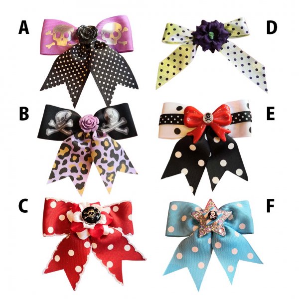 Punk Up BettiePsycho Rose Hair Bow  ܥإå