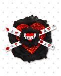 <img class='new_mark_img1' src='https://img.shop-pro.jp/img/new/icons41.gif' style='border:none;display:inline;margin:0px;padding:0px;width:auto;' />Punk Up BettieTattoo Glitter Love Heart Rose Hair Flower