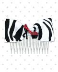 <img class='new_mark_img1' src='https://img.shop-pro.jp/img/new/icons24.gif' style='border:none;display:inline;margin:0px;padding:0px;width:auto;' />【Punk Up Bettie】Stiletto Hussy Zebra Hair Comb Hot Pink Trollop