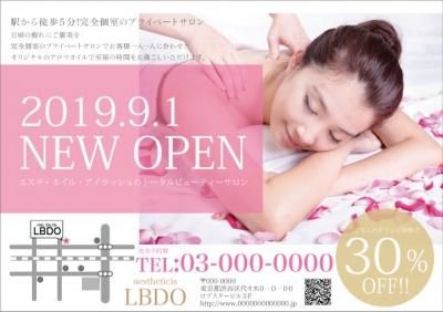 美容室やネイルサロン アイラッシュサロンなどサロンのチラシ３５００円