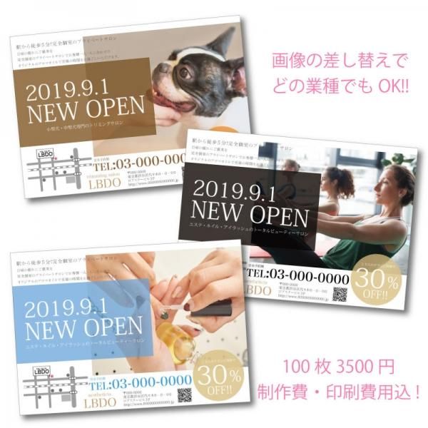 美容室やネイルサロン アイラッシュサロンなどサロンのチラシ3500円