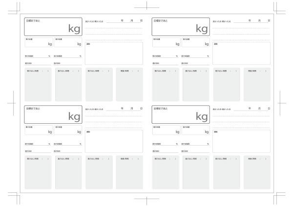 健康記録表 ダイエットノート 健康管理 17