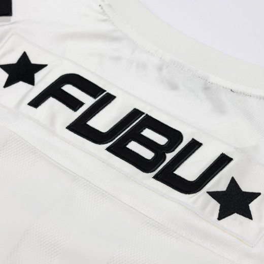 FUBU (フブ) / THROWBACK ICONIC JERSEY / WHITE × BLACK - GANGSTA MARKET  【ギャングスタ マーケット】