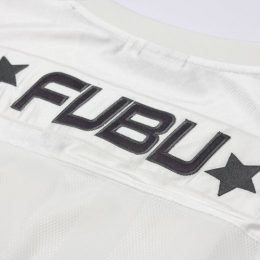 FUBU (フブ) / THROWBACK ICONIC JERSEY / WHITE × GRAY - GANGSTA MARKET 【ギャングスタ  マーケット】