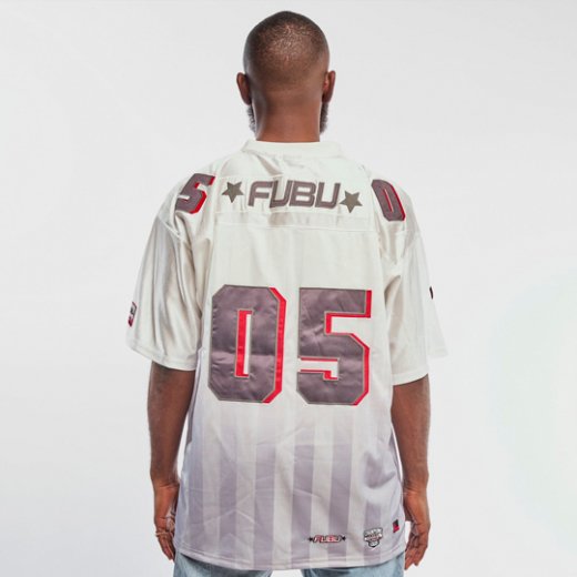 FUBU (フブ) / THROWBACK ICONIC JERSEY / WHITE × GRAY - GANGSTA MARKET 【ギャングスタ  マーケット】