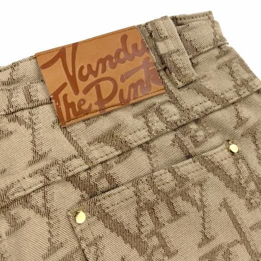 【30%OFF】 VANDY THE PINK (バンディー・ザ・ピンク) / MONOGRAM DOUBLE KNEE PANTS / BEIGE  ■定価：￥31,900→ - GANGSTA MARKET 【ギャングスタ マーケット】