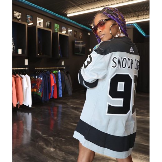 SNOOP DOGG × LA KINGS / SNOOP DOGG × LA KINGS JERSEY / GRAY × BLACK -  GANGSTA MARKET 【ギャングスタ マーケット】