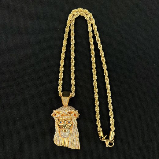 GOLDEN GILT (ゴールデン・ギルト) / XL JESUS PIECE ROPE NECKLACE