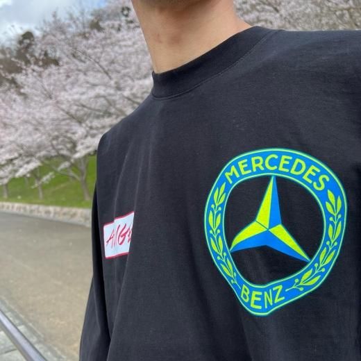 AWGE × MERCEDES BENZ (アウグ×メルセデス・ベンツ) / LONG SLEEVE T-SHIRT / BLACK -  GANGSTA MARKET 【ギャングスタ マーケット】