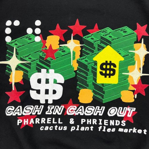 【30%OFF】 PHARRELL WILLIAMS× CPFM (ファレル・ウィリアムス×シーピーエフエム) / CASH OUT CREWNECK  / BLACK ■定価：36,300円→ - GANGSTA MARKET 【ギャングスタ マーケット】