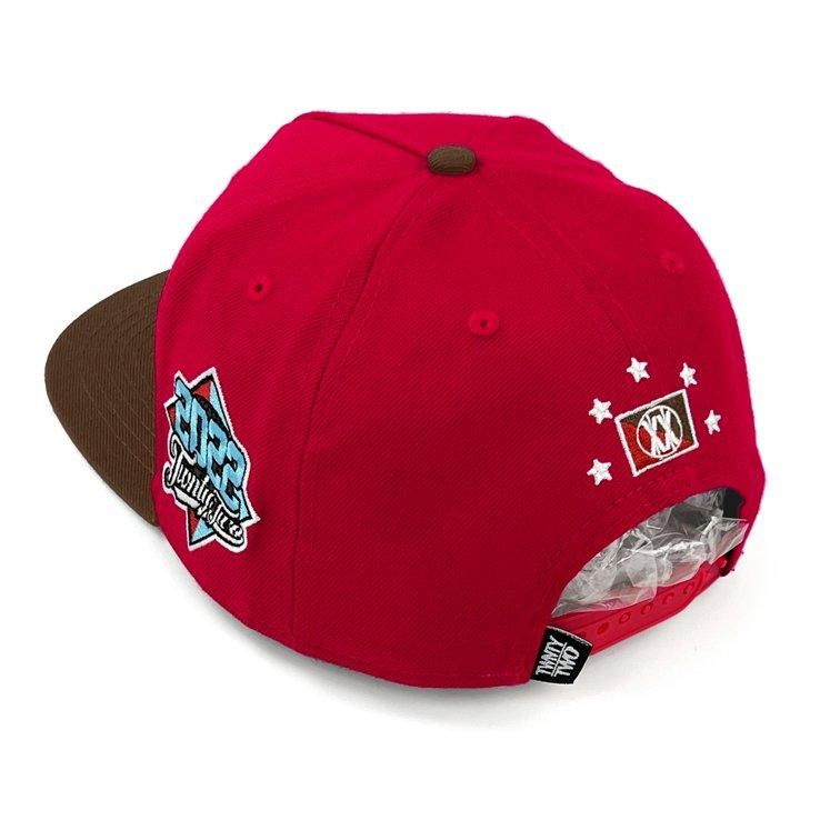 TWNTY TWO / LA SNAPBACK CAP / RED × BROWN - GANGSTA MARKET