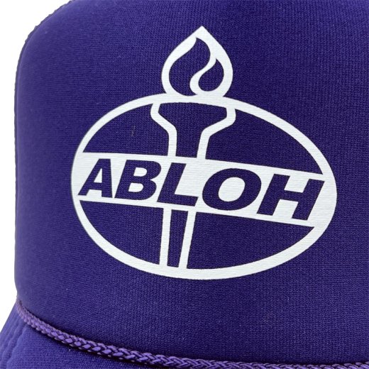 Virgil Abloh Black and Purple Torch Trucker Hat - Figures of