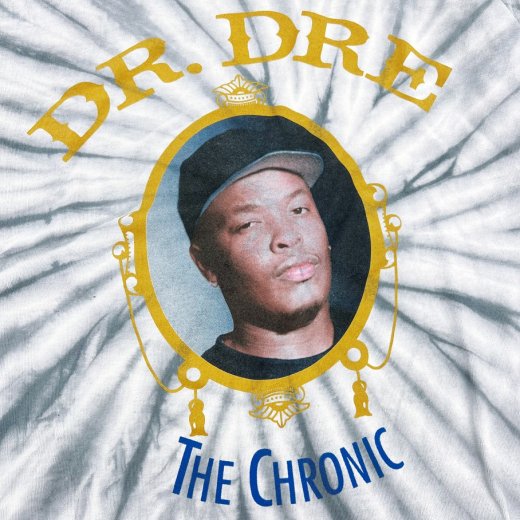 【20%OFF】 Records（インタースコープ レコード）/ DR.DRE 「THE CHRONIC」 TIE DYE T-SHIRT /  GRAY ■定価：￥13,200→ - GANGSTA MARKET 【ギャングスタ マーケット】