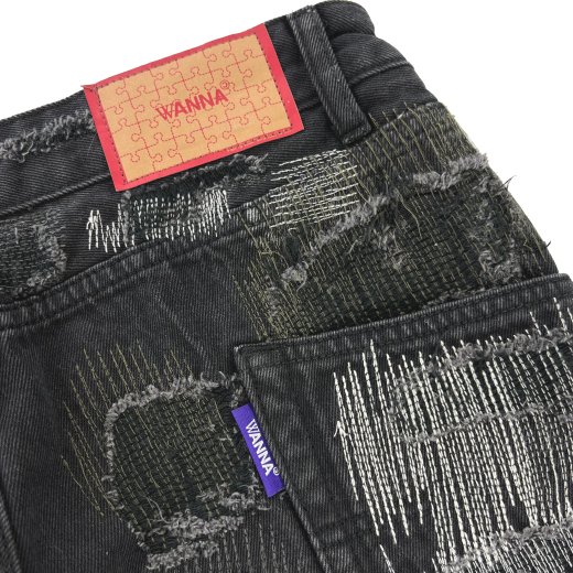 WANNA (ワナ) / L.F.S.E 55 DISTRESSED JEANS / BLACK - GANGSTA MARKET 【ギャングスタ  マーケット】