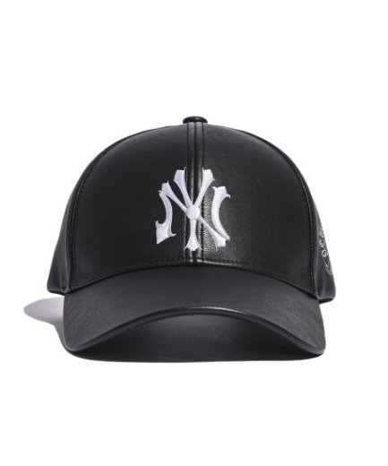 NEW VINTAGE (ニューヴィンテージ) / CHROME YORK PU LEATHER CAP / BLACK - GANGSTA  MARKET 【ギャングスタ マーケット】