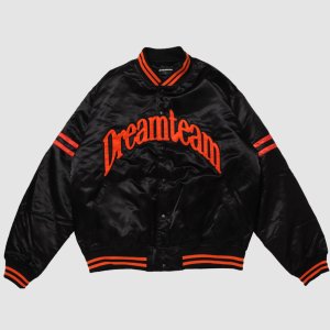 <img class='new_mark_img1' src='https://img.shop-pro.jp/img/new/icons24.gif' style='border:none;display:inline;margin:0px;padding:0px;width:auto;' />【40%OFF】 DREAM TEAM (ドリームチーム) / DREAMTEAM ARCHLOGO SATIN BOMBER JACKET / BLACK ■定価：30,580円→