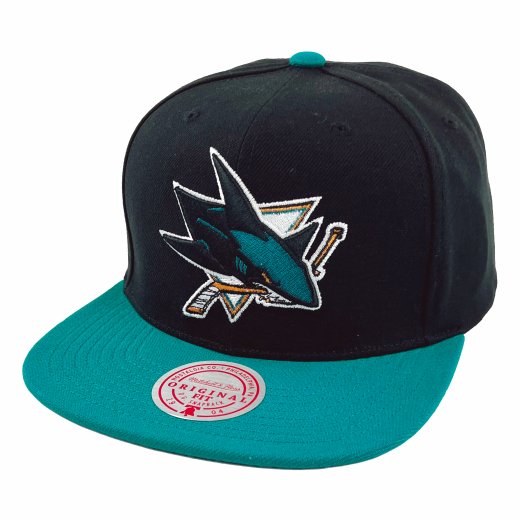 Mitchell & Ness (ミッチェル＆ネス) / NHL TEAM 2 TONE 2.0 SNAPBACK (SHARKS) / BLACK  × M.BLUE - GANGSTA MARKET 【ギャングスタ マーケット】