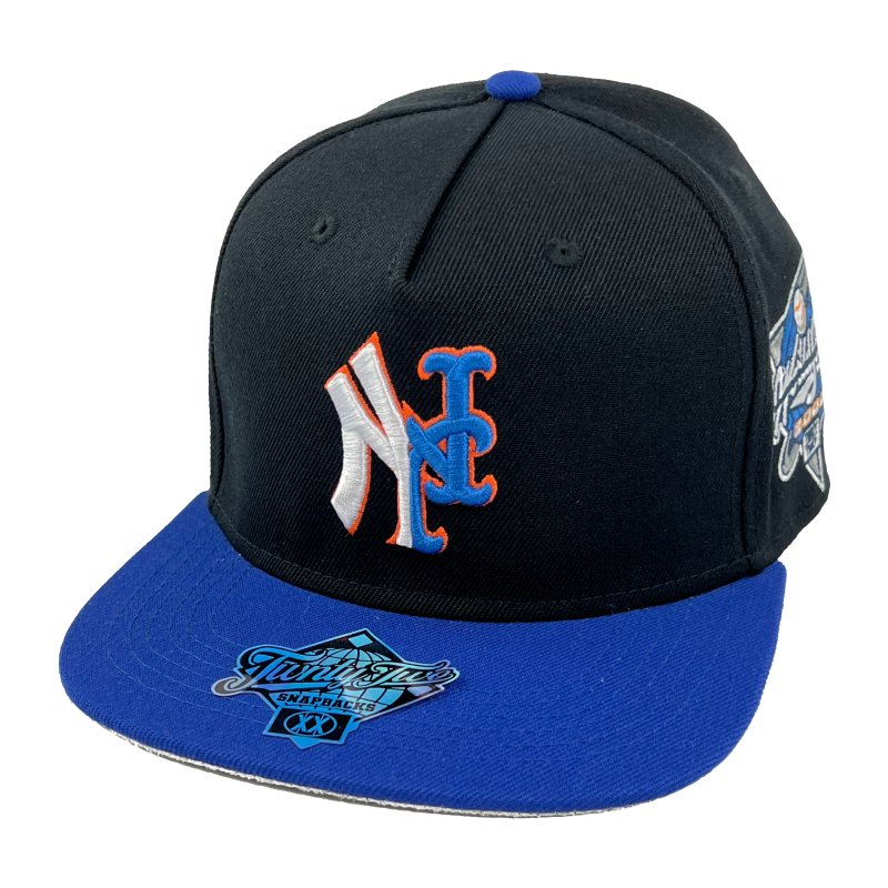 TWNTY TWO (トゥエンティ―・トゥー) / YANKMETS SNAPBACK CAP / BLACK × BLUE - GANGSTA  MARKET 【ギャングスタ マーケット】