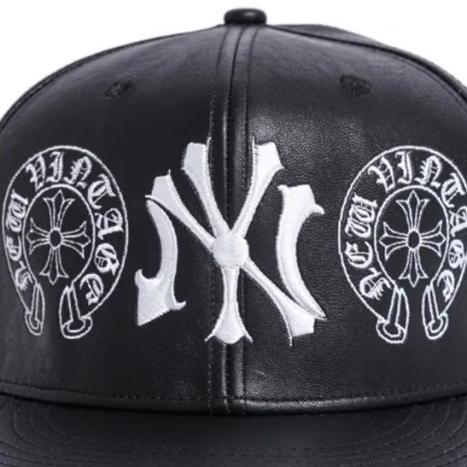 NEW VINTAGE (ニューヴィンテージ) / CHROME YORK EMBLEM PU LEATHER BB CAP / BLACK -  GANGSTA MARKET 【ギャングスタ マーケット】