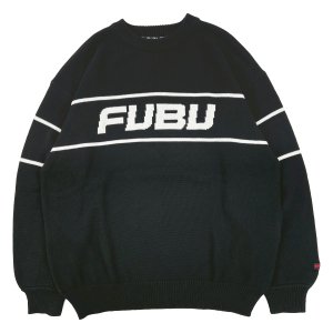 FUBU (フブ) / CREW KNIT / BLACK