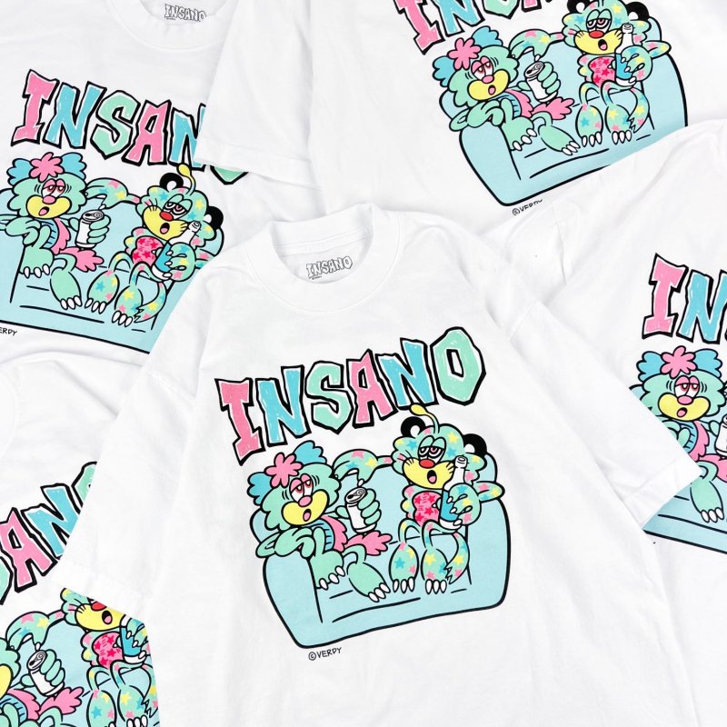 KID CUDI × VERDY (キッド・カディ×ヴェルディ) / VERDY FOR INSANO TEE / WHITE - GANGSTA  MARKET 【ギャングスタ マーケット】