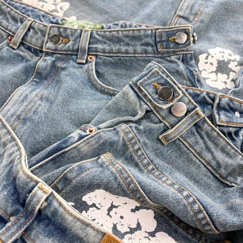 DENIM TEARS / THE COTTON WREATH JEAN SHORT - GANGSTA MARKET DENIM TEARS / THE COTTON WREATH JEAN SHORT - GANGSTA MARKET