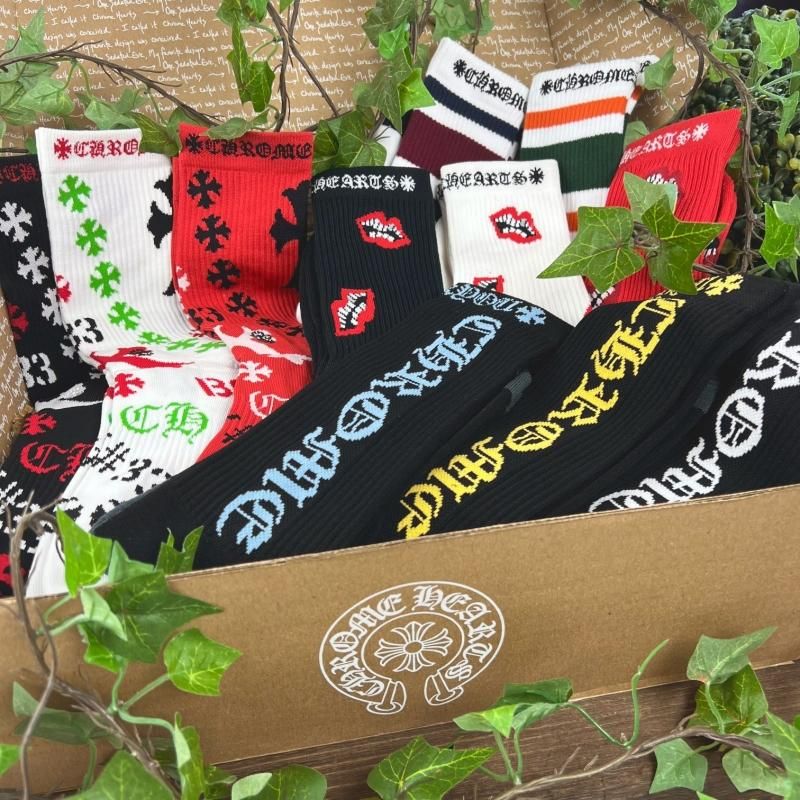 【新品】Chrome Hearts ステンシル ソックス 靴下 黒 L 新品 クロムハーツ ステンシル ソックス 靴下 黒 Lサイズ｜Yahoo
