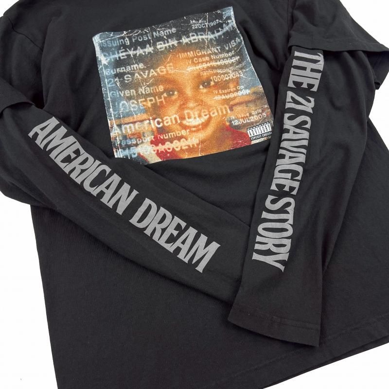 来日決定 21 Savage American Dream ツアー限定ロンT 来日決定 21 Savage American Dream ツアー限定ロンT