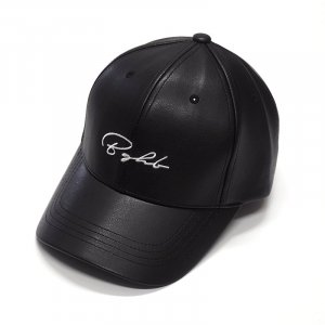 BAGARCH / PU LEATHER 6 PANEL CAP -SCRIPT-