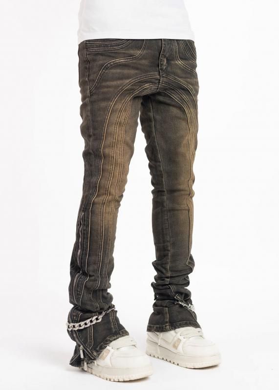 【GUAPI】カーペンダー スタックド デニム チェーン 関送込み GUAPI / COPPER CHAIN DENIM - GANGSTA MARKET 【ギャングスタ