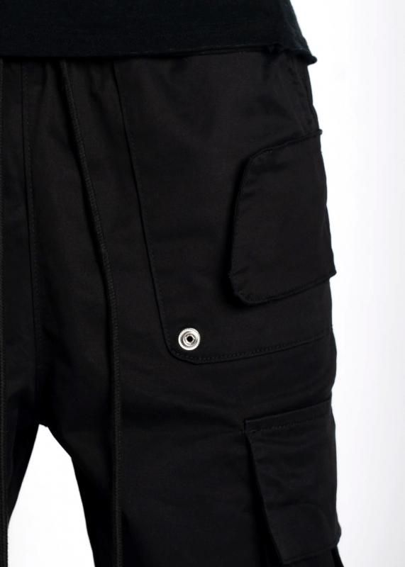 GUAPI / OBSIDIAN BLACK EXTRA BAGGY CARGOS V4 - GANGSTA MARKET