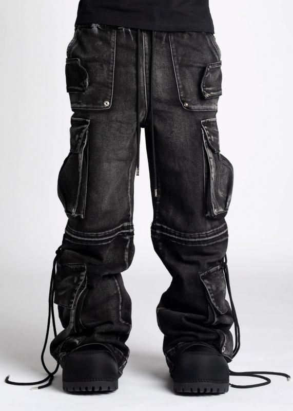 パンツ GUAPI IRON GREY CARGO DENIM 42 Iron Grey Cargo Denim V2 - Guapi Clothing