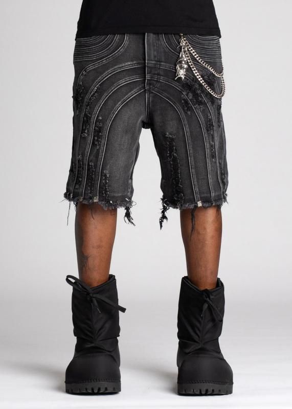 パンツ GUAPI OBSIDIAN WAXED CONVERTIBLE DENIM Obsidian Black Waxed Premium Denim V2 - Guapi Clothing