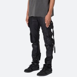 mnml / D152 LEATHER CARGO PANTS