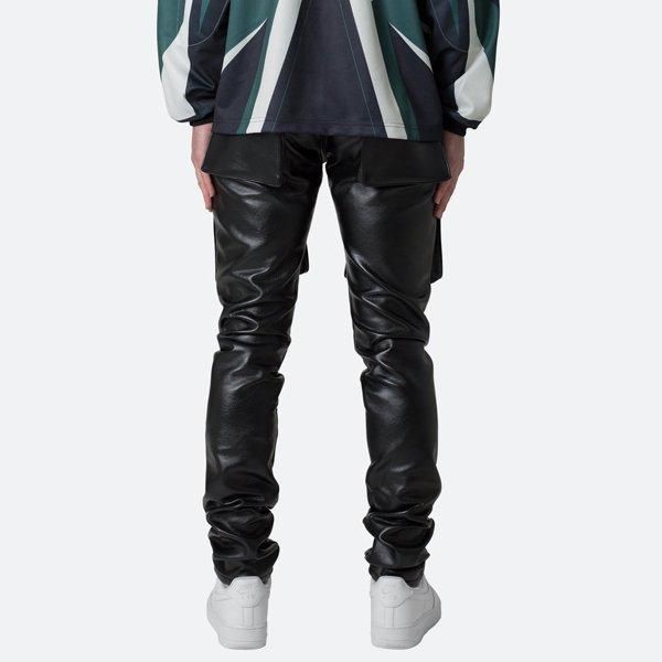mnml / LEATHER SNAP CARGO PANTS - GANGSTA MARKET