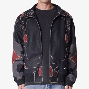 mnml / RODEO LEATHER BOMBER JACKET