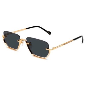 9FIVE / "VILLA" BLACK & 24K GOLD SUNGLASSES