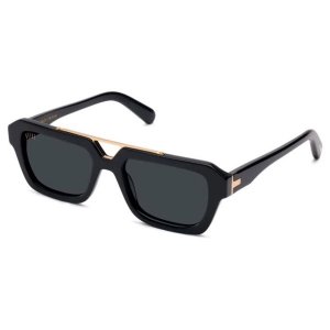 9FIVE / "VALEY" BLACK & 24K GOLD SUNGLASSES