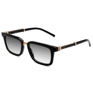 9FIVE / "BISHOP" BLACK & 24K GOLD LIGHT GRADIENT SUNGLASSES