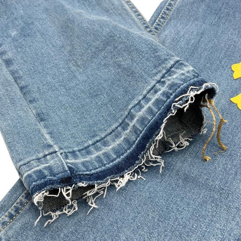ADVANCE / LEVI'S 505 × CROSS LEATHER DENIM PANTS - GANGSTA