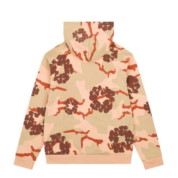 DENIM TEARS / TAN CAMO COTTON WREATH ZIP HOODIE - GANGSTA